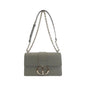 Christian Dior Gray Leather Shoulder Bag Leather