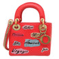 Christian Dior Lady Dior Orange Leather Handbag