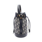 Christian Dior Gray Navy Canvas Leather Backpack