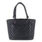 Chanel Cambon Line Large Tote Bag Leather Enamel Black A25169