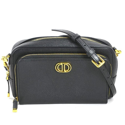 Christian Dior Black Leather Shoulder Bag Style 26