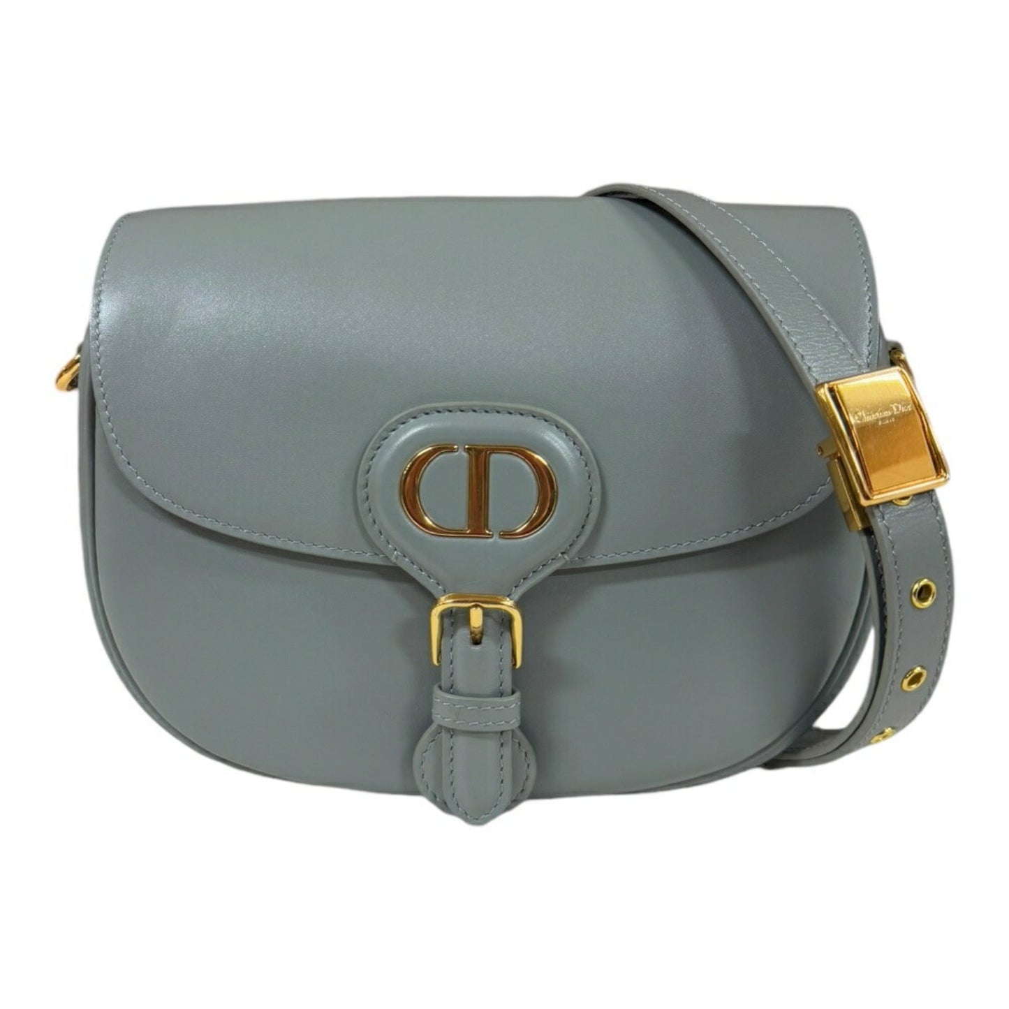 Christian Dior Gray Leather Shoulder Bag Style 7
