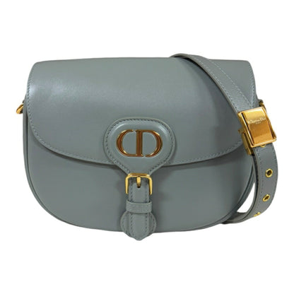 Christian Dior Gray Leather Shoulder Bag Style 7