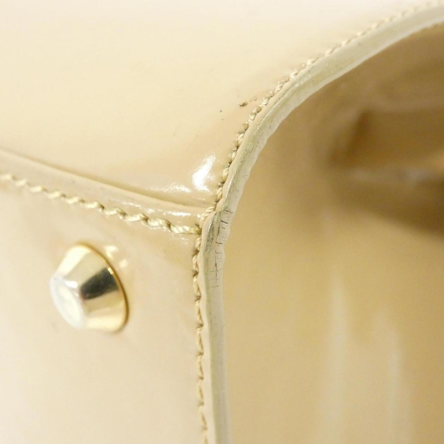 Christian Dior Beige Leather Handbag Style 4