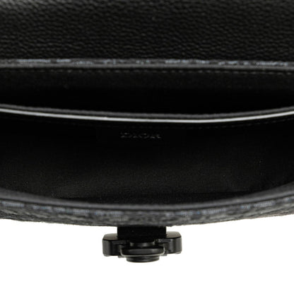 Christian Dior Black Canvas Leather Shoulder Bag