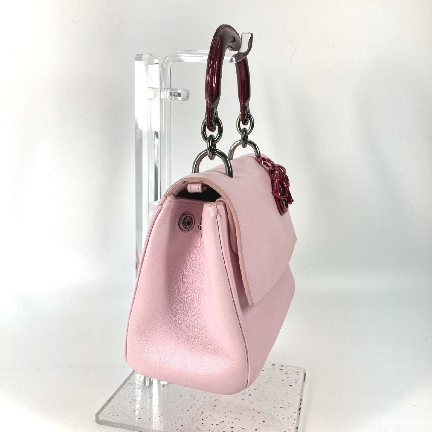 Christian Dior Pink Leather Handbag Style 7