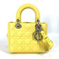 Christian Dior Yellow Leather Handbag Shoulder Bag