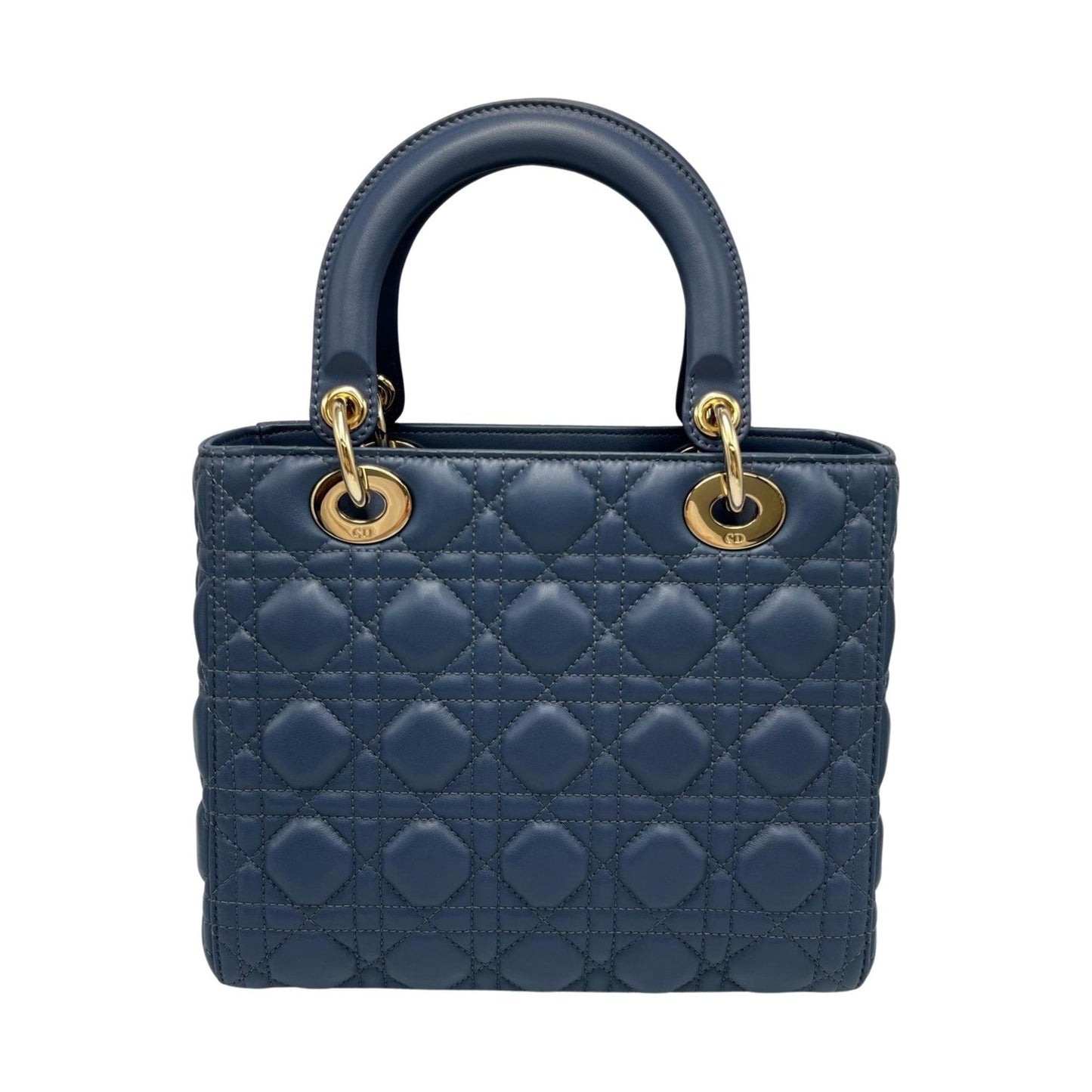 Christian Dior Blue Leather Handbag Leather