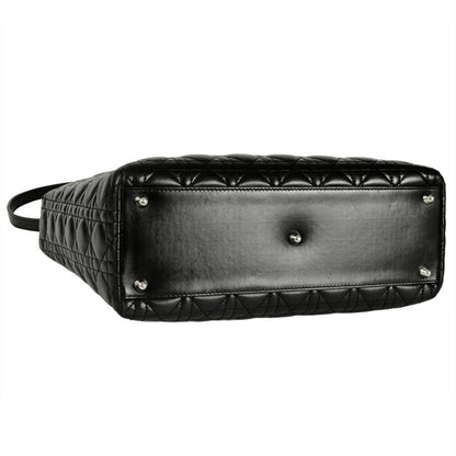 Christian Dior Lady Dior Black Leather Handbag Style 2