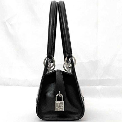 Christian Dior Black Leather Handbag Shoulder Bag Style 10