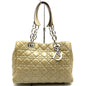 Christian Dior Beige Patent Leather Shoulder Bag