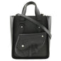 Christian Dior Black Leather Handbag Shoulder Bag Tote Bag Leather