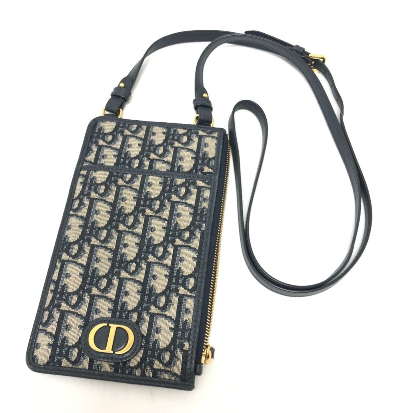 Christian Dior Navy Canvas Shoulder Bag Canvas