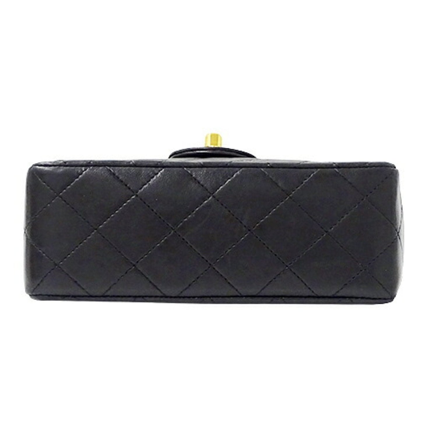 Chanel bag matelasse lady's shoulder chain lambskin black