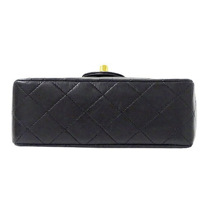 Chanel bag matelasse lady's shoulder chain lambskin black