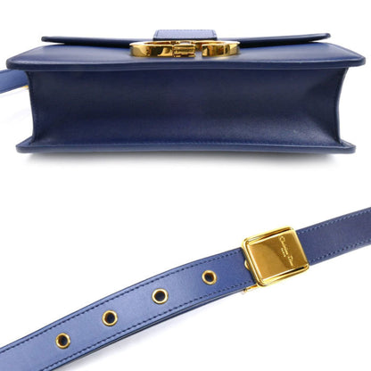Christian Dior Blue Leather Shoulder Bag Leather