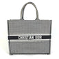 Christian Dior Black White Canvas Shoulder Bag Tote Bag