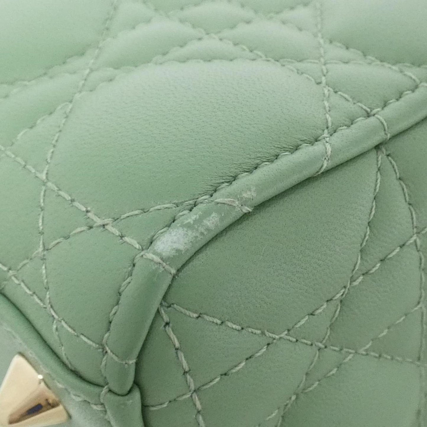 Christian Dior Gold Leather Handbag Leather