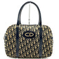 Christian Dior Navy Canvas Boston Bag Handbag