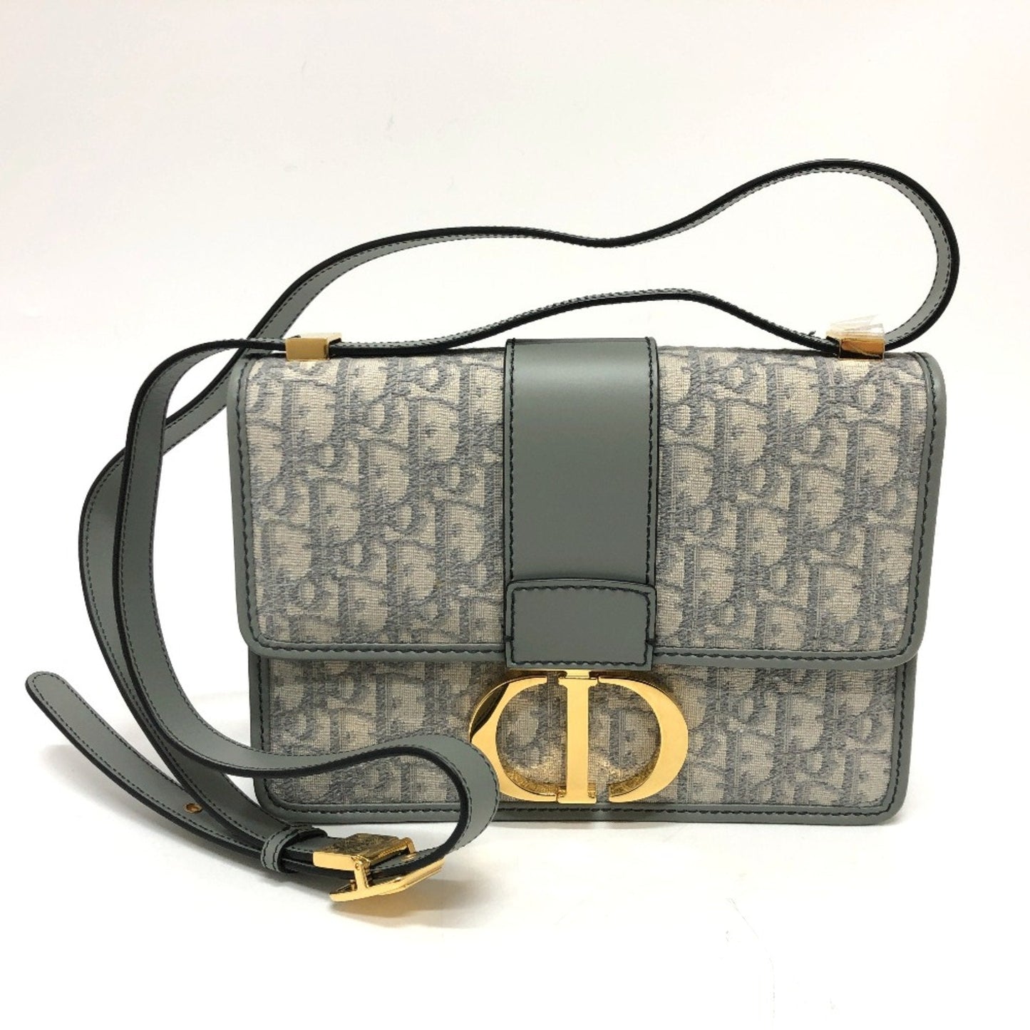 Christian Dior Gray Leather Shoulder Bag Style 8