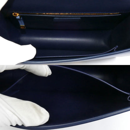 Christian Dior Blue Leather Shoulder Bag Leather