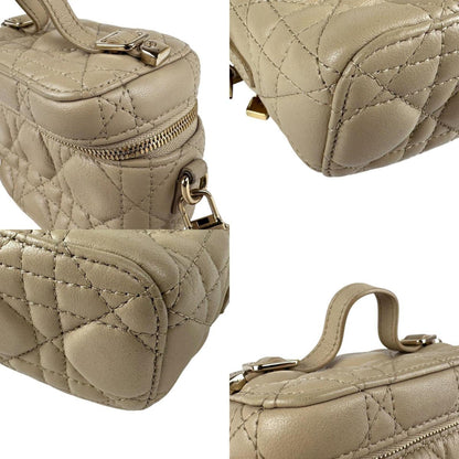Christian Dior Beige Leather Handbag Shoulder Bag