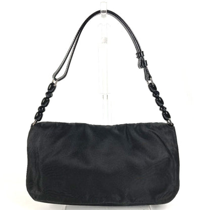 Christian Dior Black Monogram Nylon Pouch Shoulder Bag