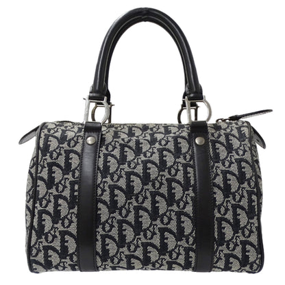 Christian Dior Black Canvas Boston Bag Handbag