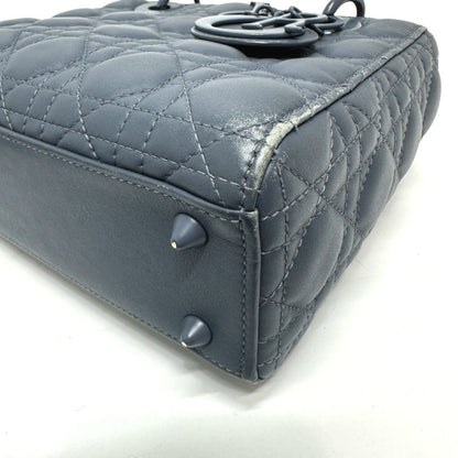 Christian Dior Blue Leather Handbag Shoulder Bag Leather