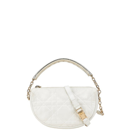 Christian Dior White Leather Shoulder Bag Style 3