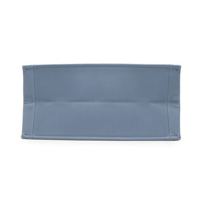 Christian Dior Blue Leather Tote Bag