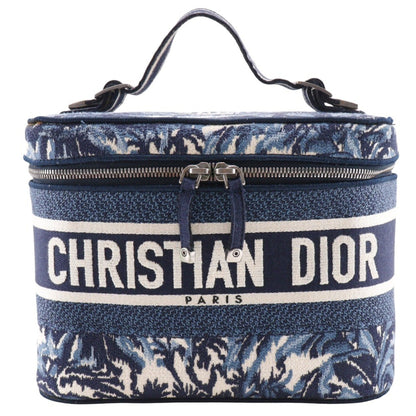 Christian Dior Navy White Canvas Handbag Weekend Bag