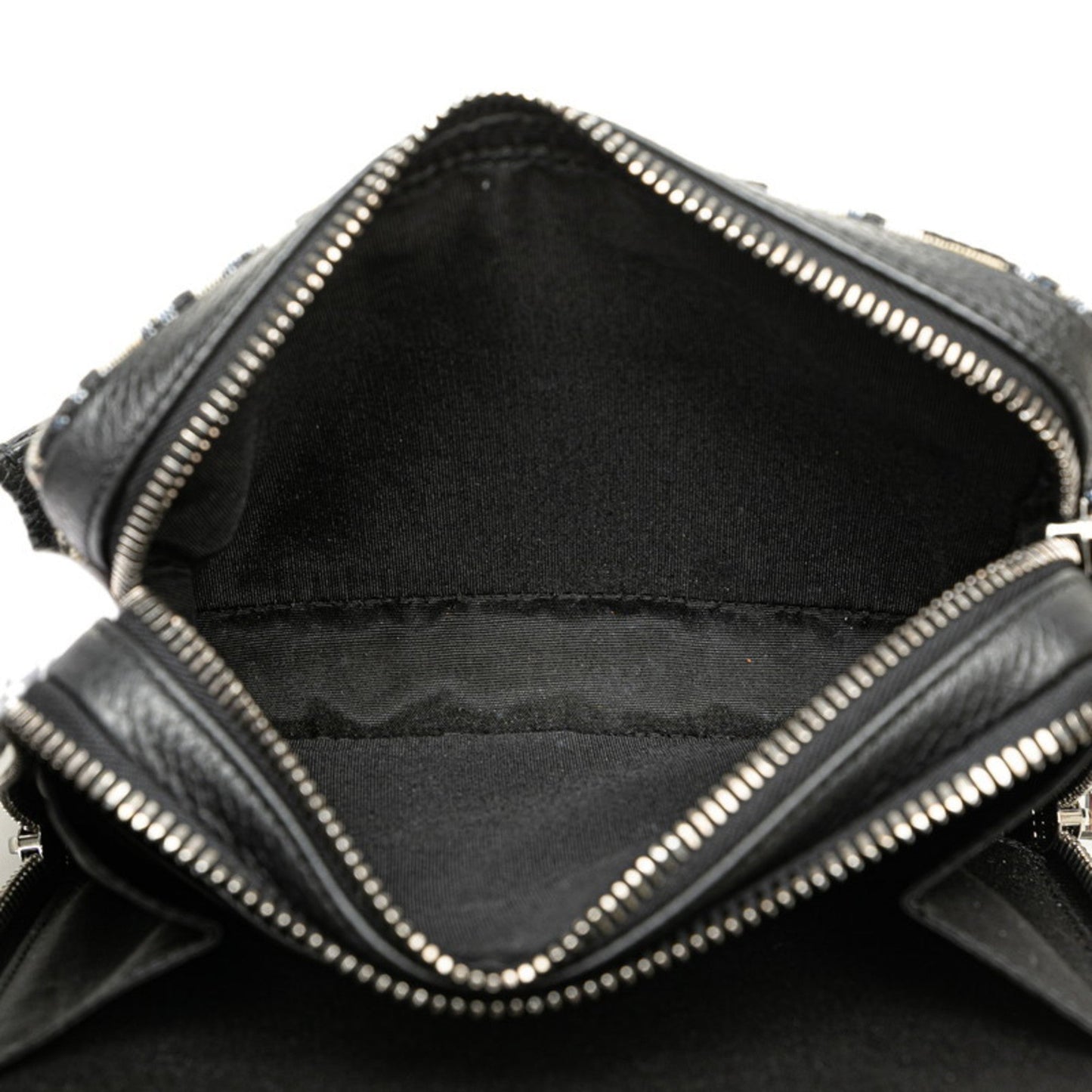 Christian Dior Beige Navy Jacquard Shoulder Bag Jacquard