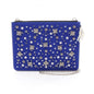 Christian Dior Black Blue Leather Fabric Shoulder Bag