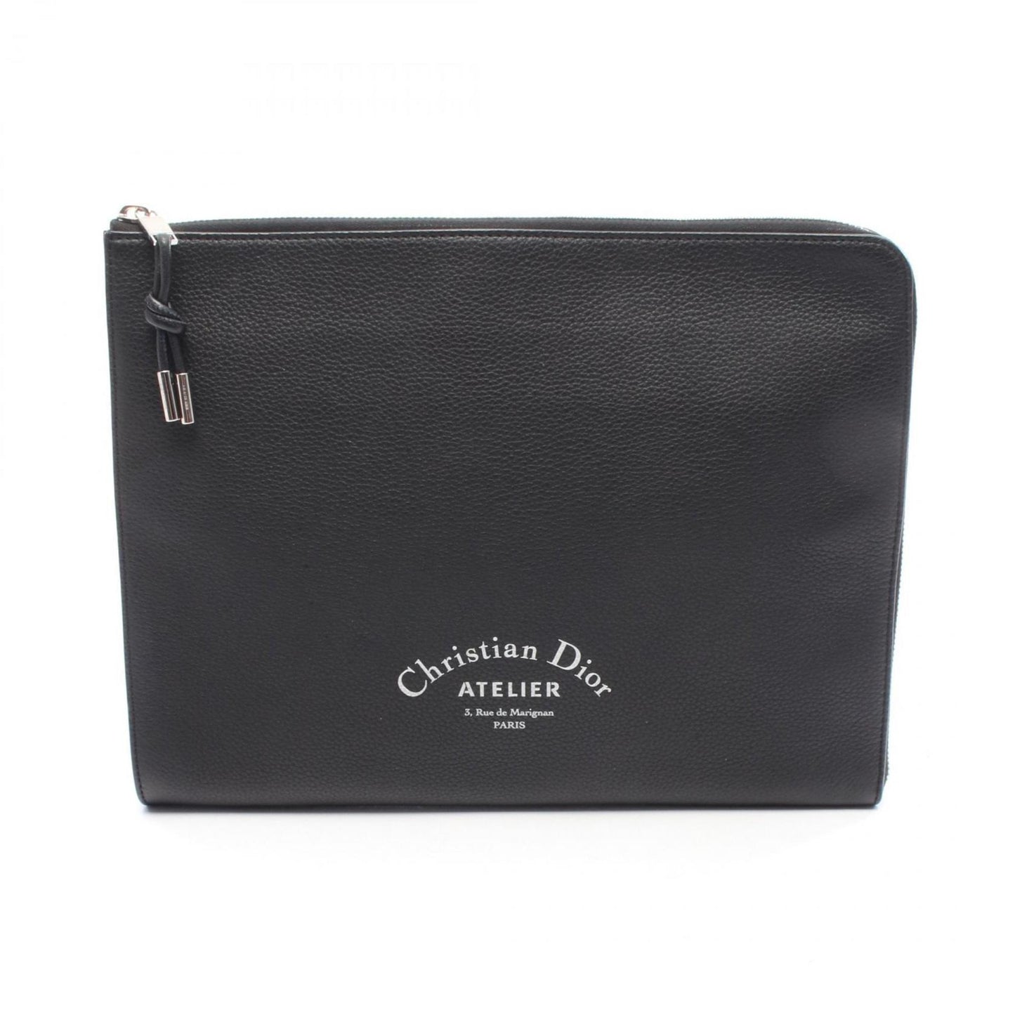 Christian Dior Black Leather Clutch Bag Leather