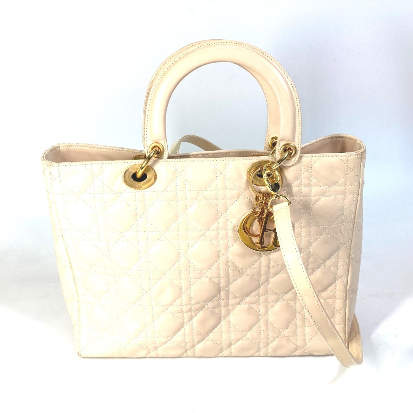 Christian Dior Beige Leather Handbag Style 5