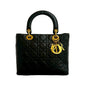 Christian Dior Black Leather Handbag Tote Bag Style 2