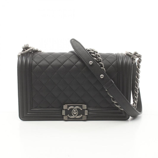 Chanel Boy Caviar Black Shoulder Bag Style