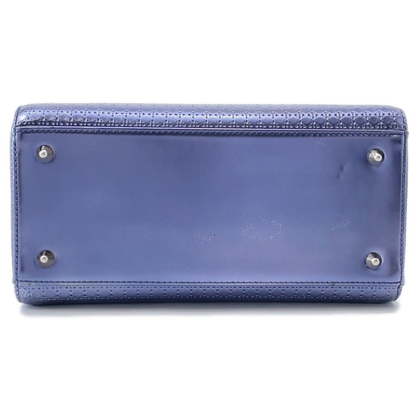 Christian Dior Metallic Purple Leather Handbag