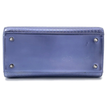 Christian Dior Metallic Purple Leather Handbag