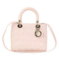 Christian Dior Lady Dior Pink Leather Handbag Shoulder Bag Leather