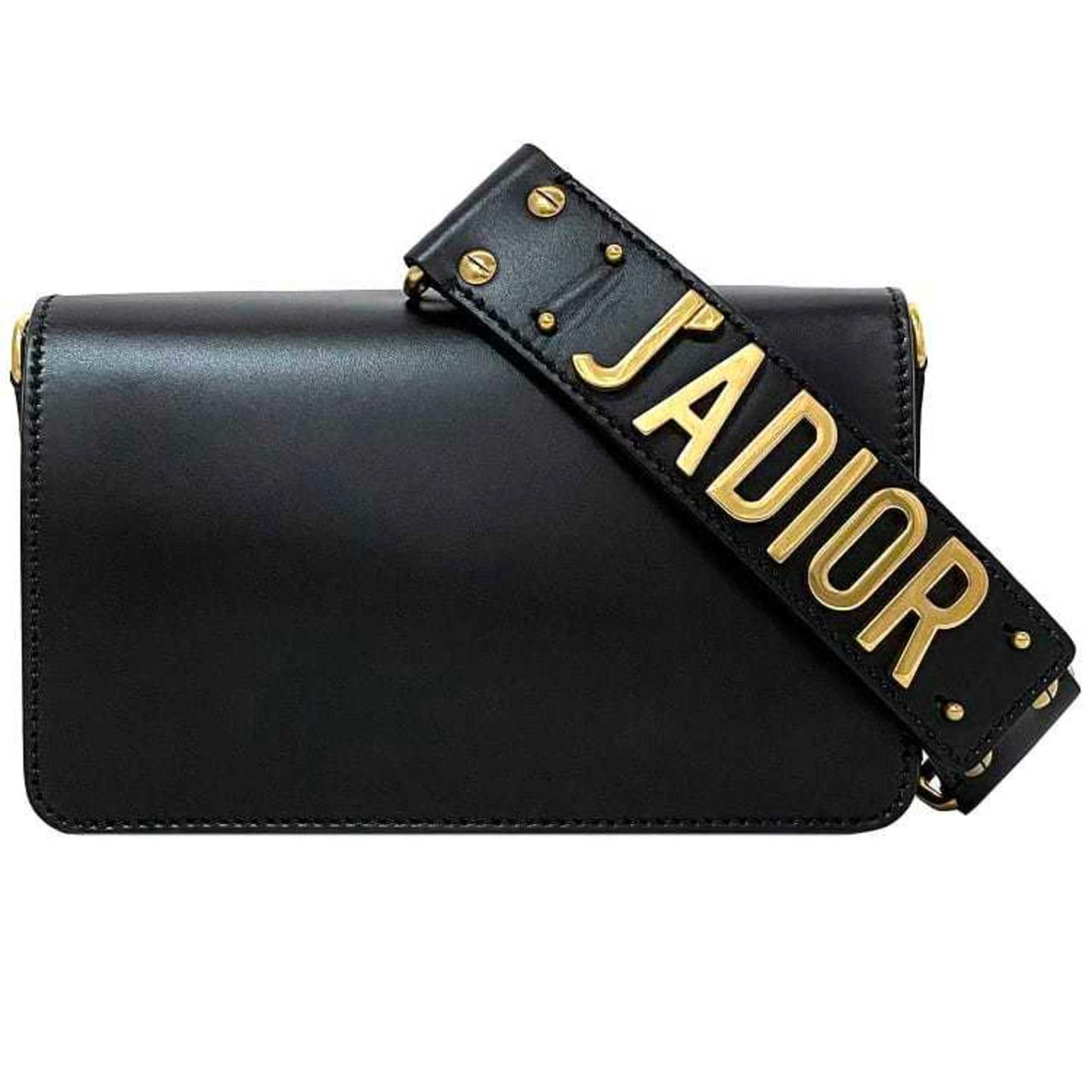 Christian Dior Black Leather Clutch Bag Handbag Leather