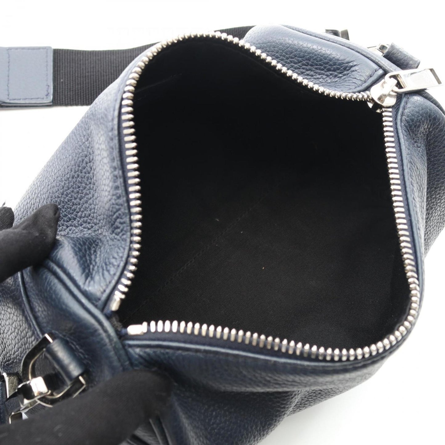 Christian Dior Navy Leather Shoulder Bag