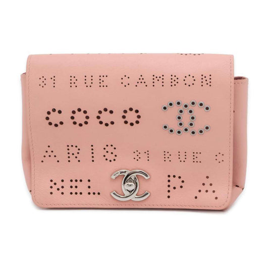 Chanel Body Bag Punching Coco Mark Leather Chanel Waist