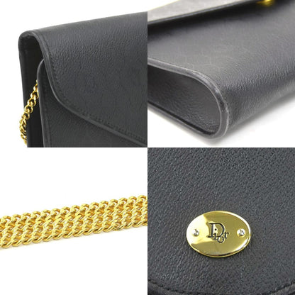Christian Dior Black Leather Shoulder Bag Style 16