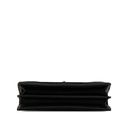 Christian Dior Black Leather Shoulder Bag Style 48
