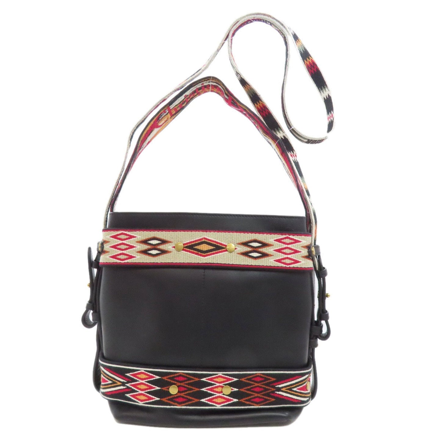 Christian Dior Black Leather Shoulder Bag Style 38