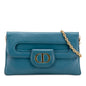 Christian Dior Blue Leather Shoulder Bag Style 7