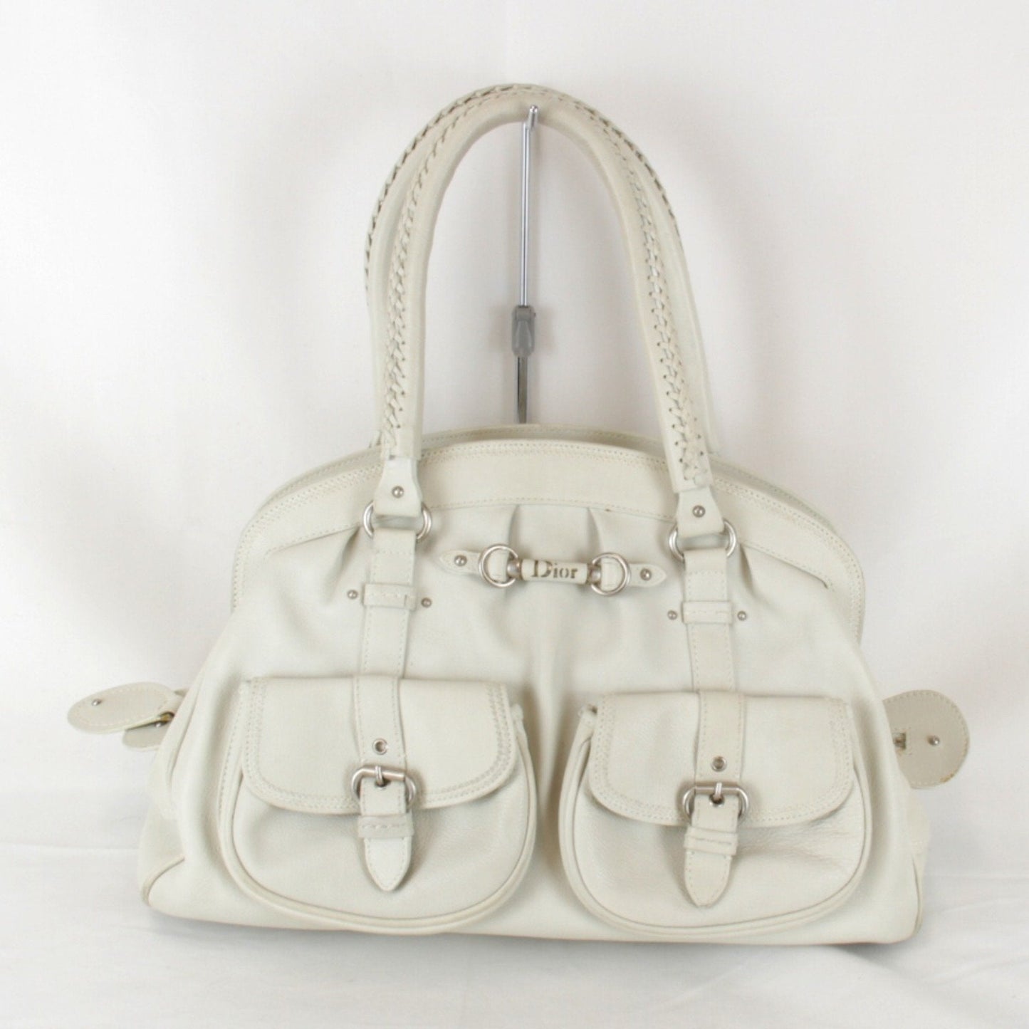 Christian Dior White Leather Handbag Style 2