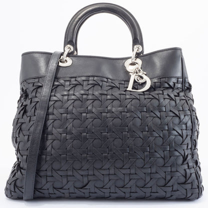 Christian Dior Black Leather Handbag Style 14